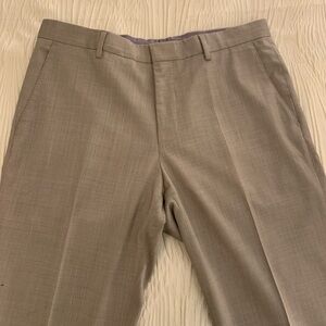 Hugo Boss Slim Fit Light Tan 100% Wool dress slacks, size 34R